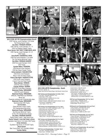 Page 22 2012 CDS JR/YR Championship - California Dressage ...