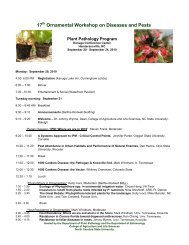 14th Ornamental Workshop on Diseases and Pests - College of ...