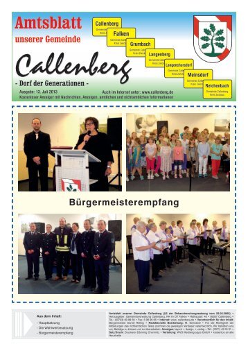 Amtsblatt - Gemeinde Callenberg