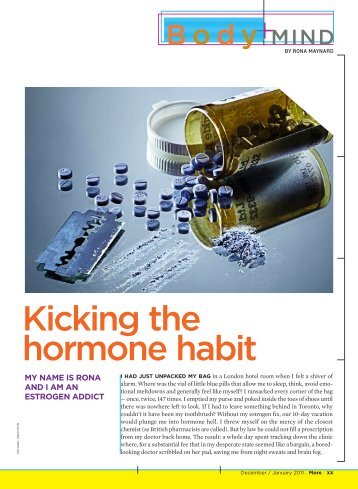 Kicking the hormone habit - Canadian Writers Group