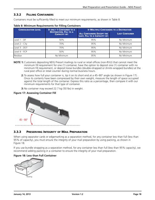 Mail Preparation and Presortation Guide NDG Presort