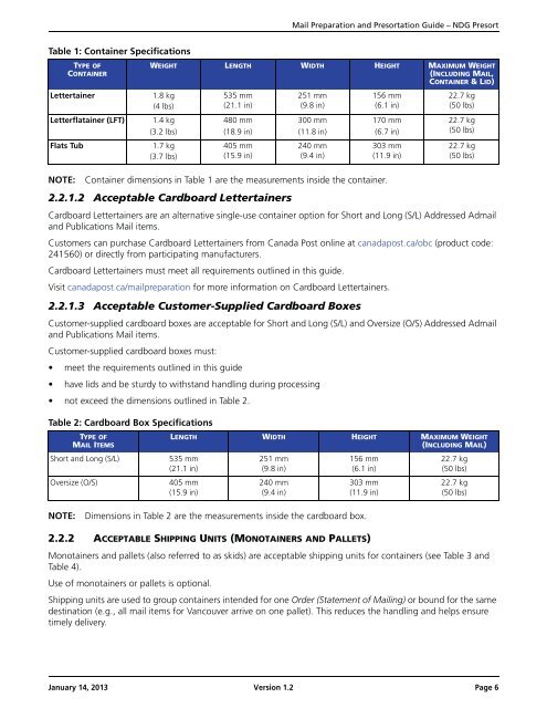 Mail Preparation and Presortation Guide NDG Presort