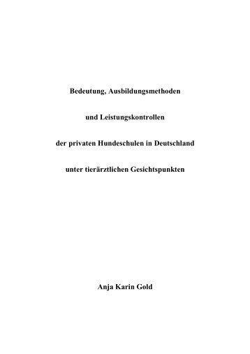 Dissertation Hundeschulen (PDF | 1.041 kb) - Canis-Zentrum für ...