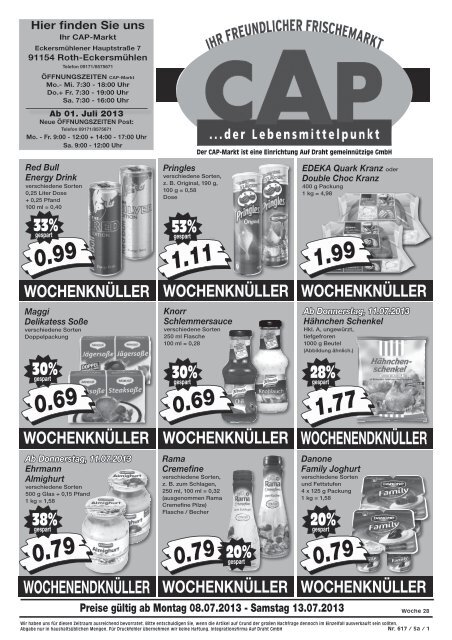 WOCHENENDKNÜLLER WOCHENENDKNÜLLER - CAP Markt