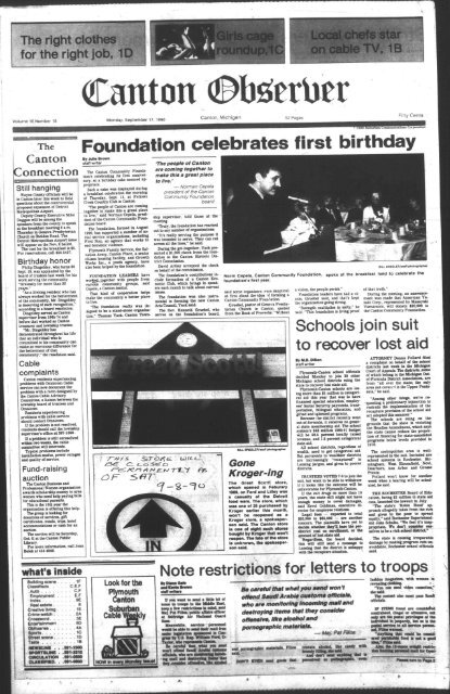 Canton Observer for September 17, 1990 - Canton Public Library