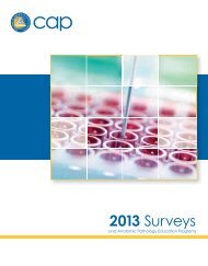 CAP 2013 Surveys and Anatomic Pathology Education Programs ...
