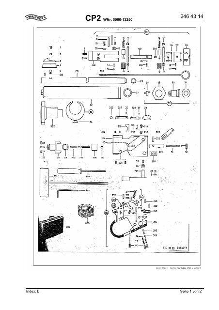 CP2 WNr. 5000-13250 Index: b Seite 1 von 2 - Walther