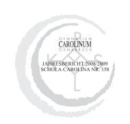 Schuljahr 2008/2009 - Gymnasium Carolinum