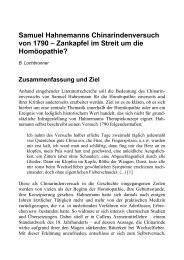 Chinarindenversuch - Karl und Veronica Carstens-Stiftung