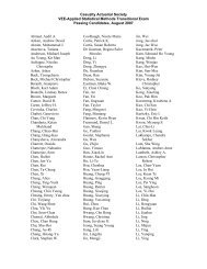 VEE-Applied Statistical Methods Pass List - Casualty Actuarial Society