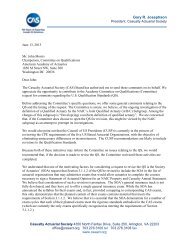 letter of comments - Casualty Actuarial Society