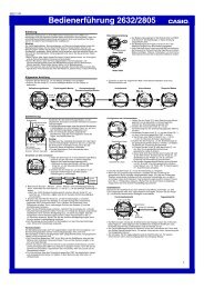 Bedienerführung 2632/2805 - CASIO Europe