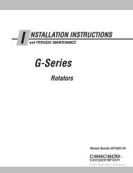 G-Series Rotator Installation - Cascade Corporation