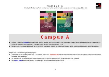 Synopse Campus A – Kerncurriculum ... - C.C. Buchner