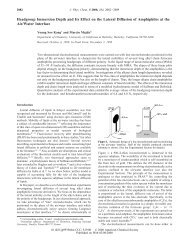 Headgroup Immersion Depth and Its Effect on the Lateral Diffusion ...