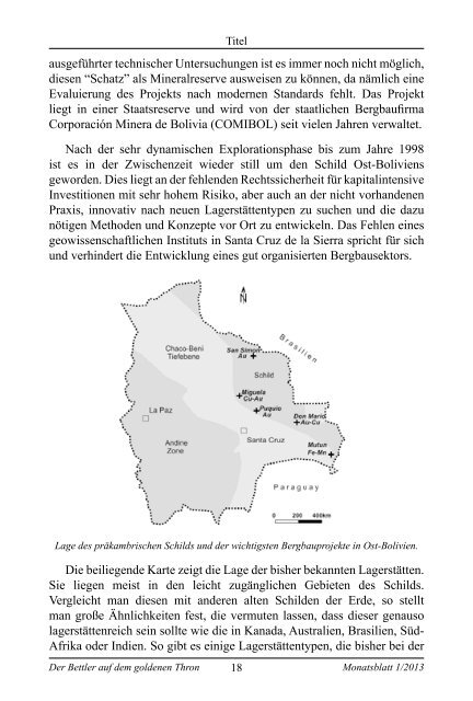 Geschichte des Bergbaus in Bolivien - CCA Monatsblatt