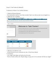 Project 2: Task Tracker by Michael R. Evaluation by Nielsen's Ten ...