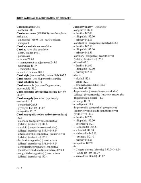 Instruction manual part 2e, vol 3: ICD-10 index