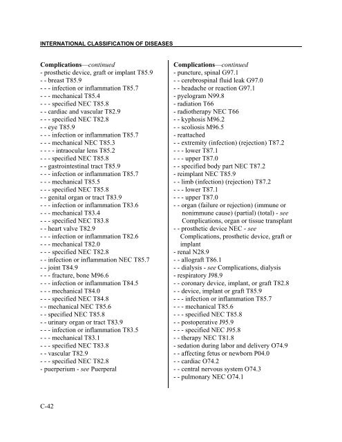 Instruction manual part 2e, vol 3: ICD-10 index