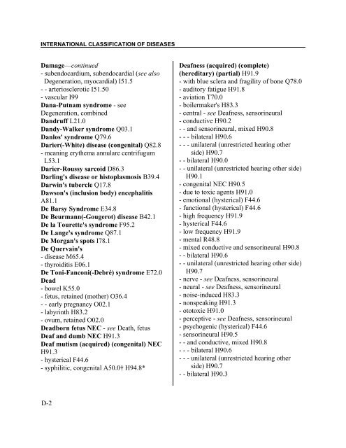 Instruction manual part 2e, vol 3: ICD-10 index