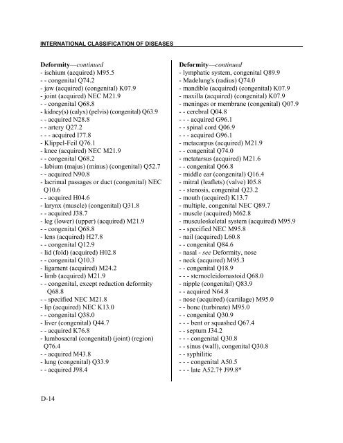 Instruction manual part 2e, vol 3: ICD-10 index