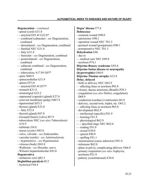 Instruction manual part 2e, vol 3: ICD-10 index