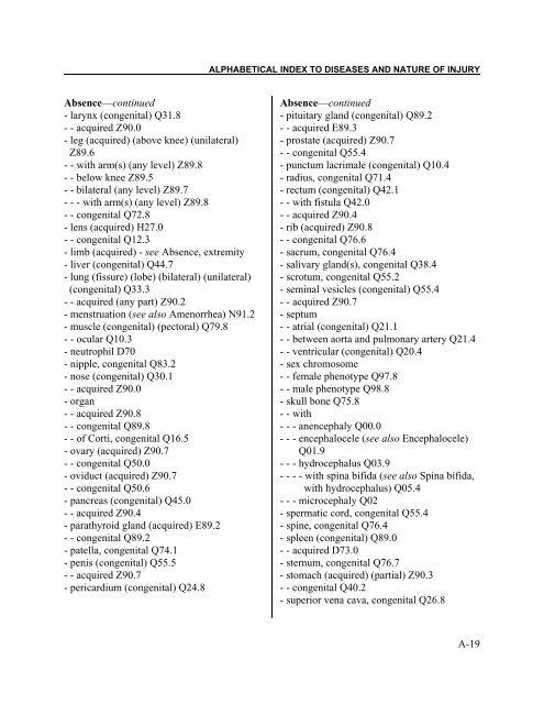 Instruction manual part 2e, vol 3: ICD-10 index