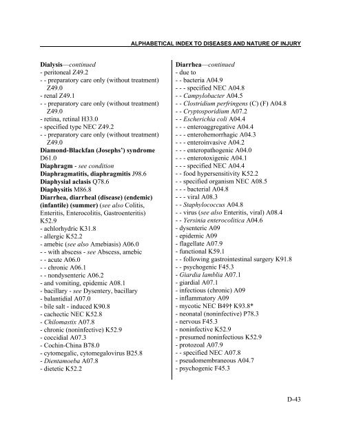 Instruction manual part 2e, vol 3: ICD-10 index