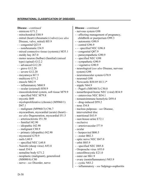 Instruction manual part 2e, vol 3: ICD-10 index