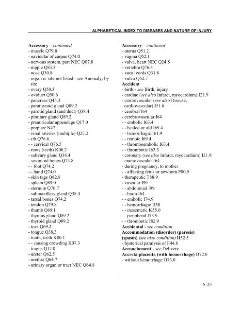 Instruction manual part 2e, vol 3: ICD-10 index