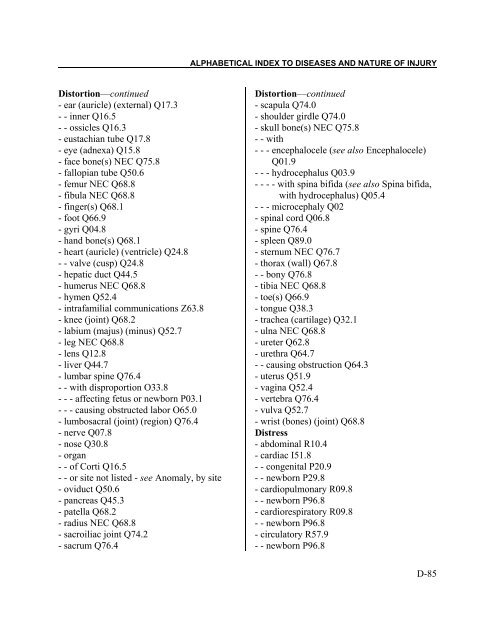 Instruction manual part 2e, vol 3: ICD-10 index