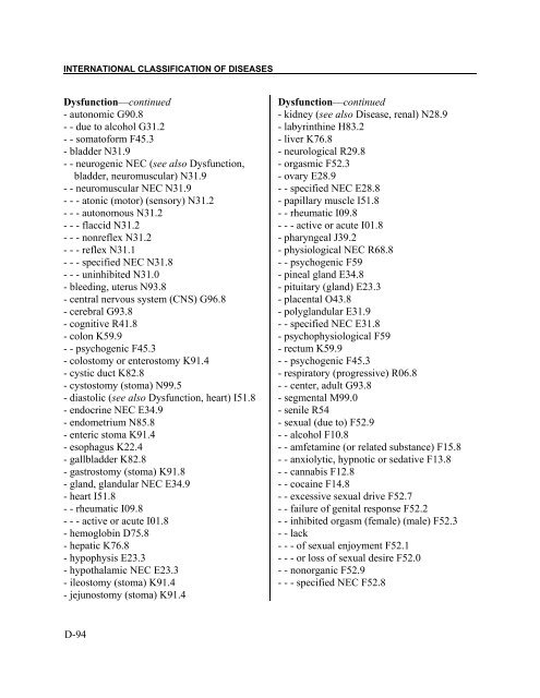 Instruction manual part 2e, vol 3: ICD-10 index