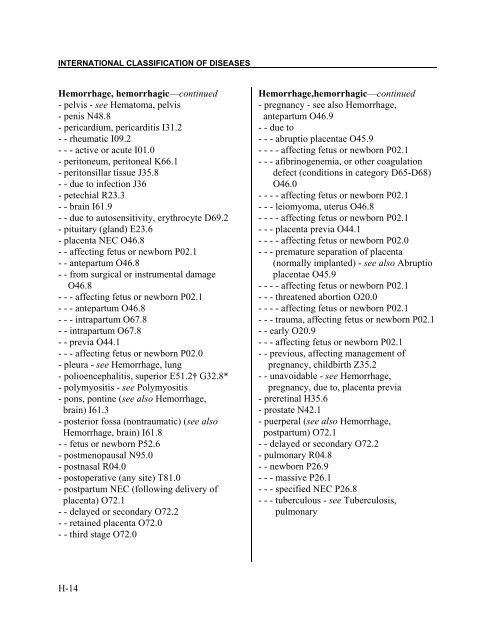 Instruction manual part 2e, vol 3: ICD-10 index