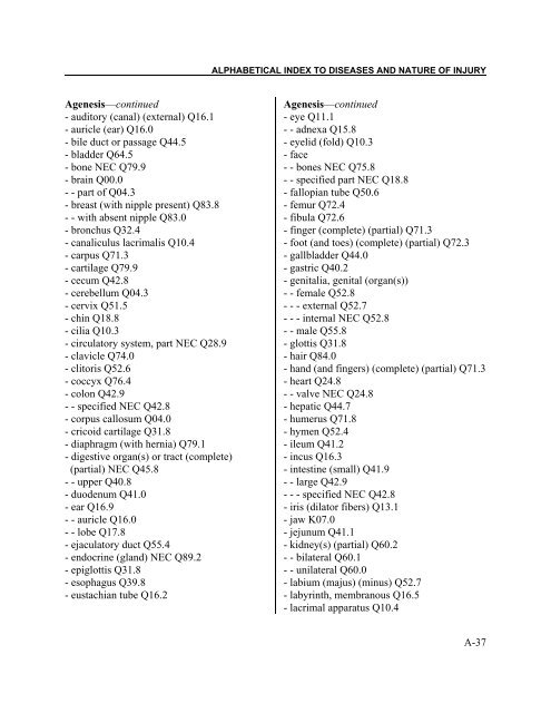 Instruction manual part 2e, vol 3: ICD-10 index