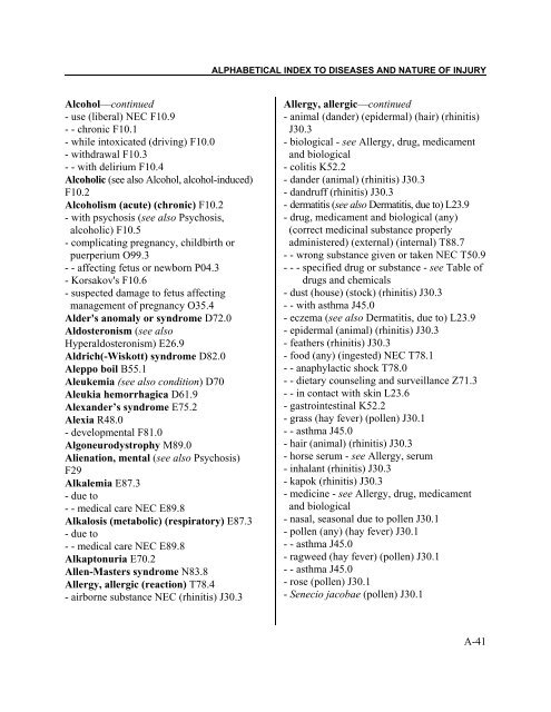 Instruction manual part 2e, vol 3: ICD-10 index