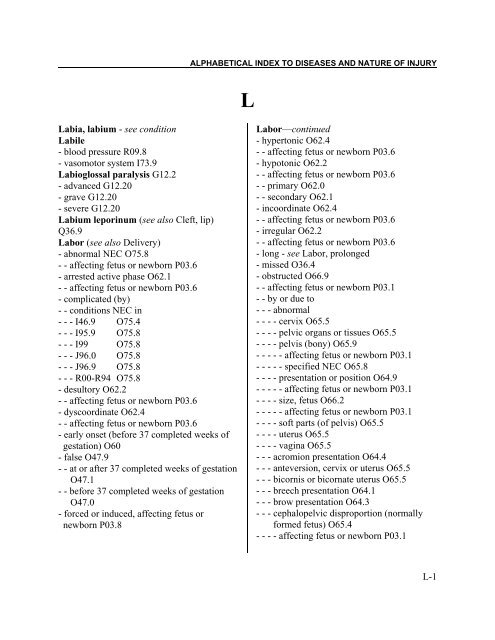 Instruction manual part 2e, vol 3: ICD-10 index