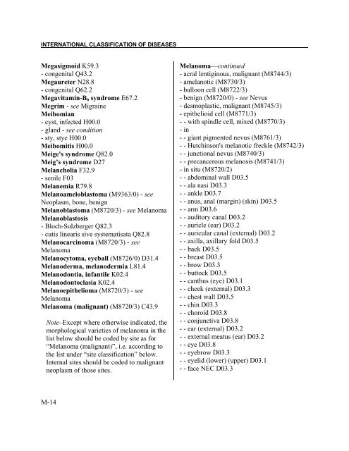 Instruction manual part 2e, vol 3: ICD-10 index