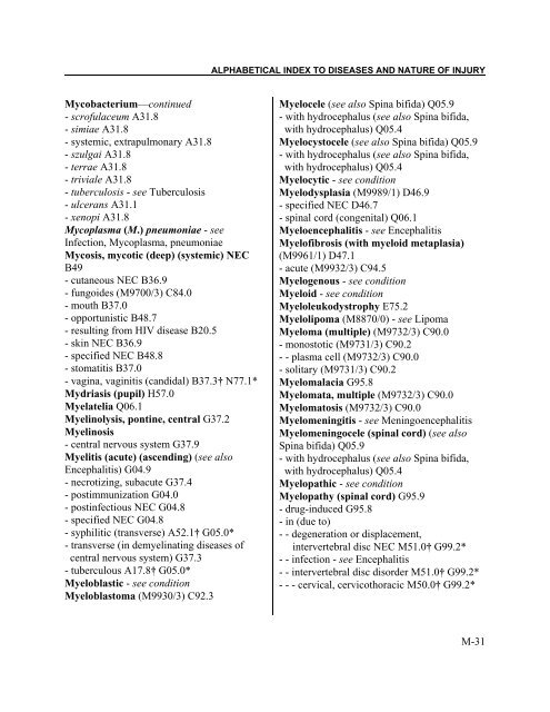 Instruction manual part 2e, vol 3: ICD-10 index