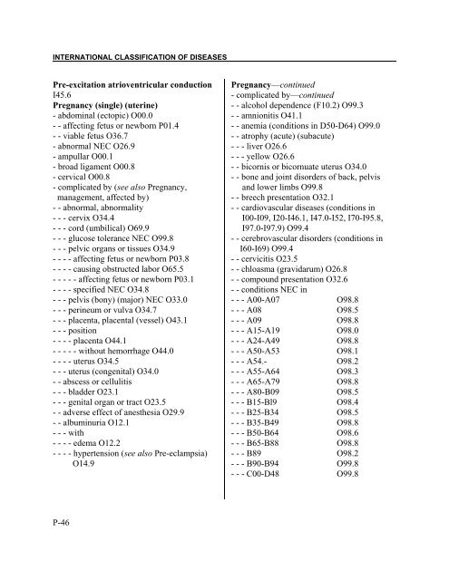 Instruction manual part 2e, vol 3: ICD-10 index