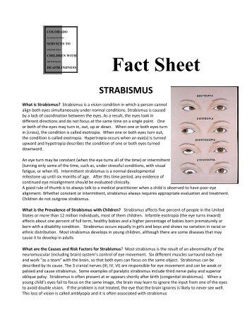 Strabismus - Colorado Department of Education