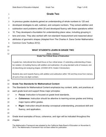 Grade 2 - California Department of Education