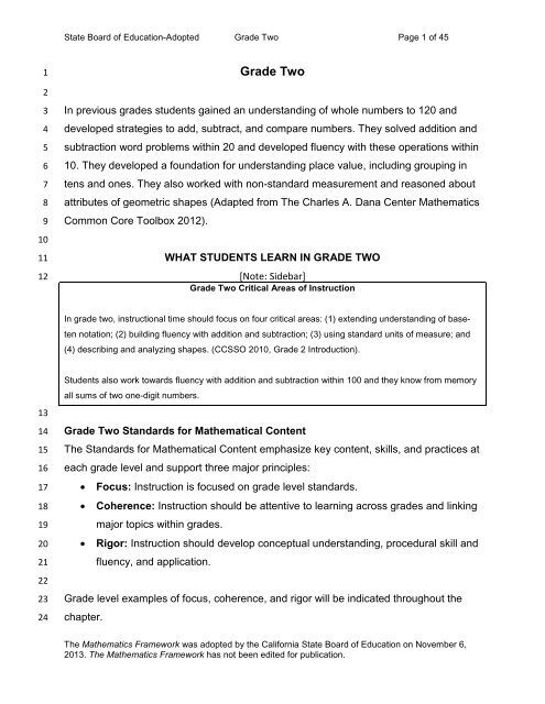 Grade 2 - California Department of Education