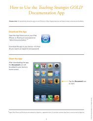 How to Use the Teaching Strategies GOLD® Documentation App