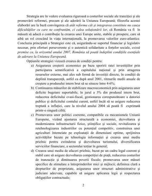 Strategia naţională de dezvoltare economică a României pe termen ...