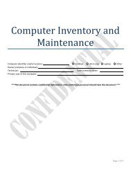 Computer Inventory and Maintenance