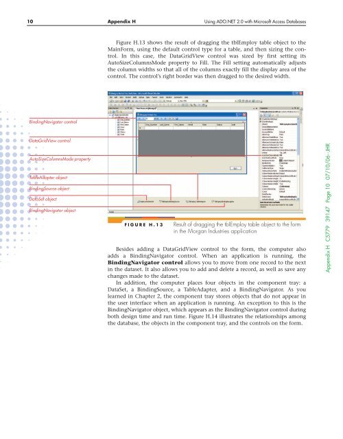 HUsing ADO.NET 2.0 with Microsoft Access Databases - Cengage ...