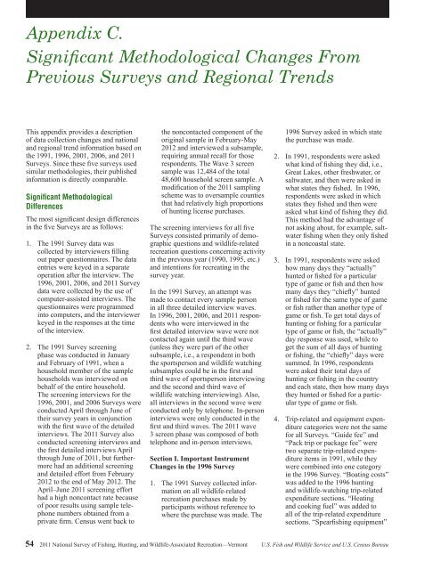 2011 National Survey of Fishing, Hunting, and ... - Census Bureau