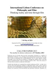 International Lisbon Conference on Philosophy and Film - Centro de ...