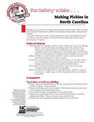 For Safety's Sake… Making Pickles in North Carolina