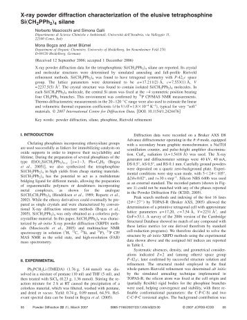 X-ray powder diffraction characterization of the elusive ...